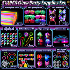 FUSPWEAO glow sticks in neon colors energize any night event for DIY jewelry