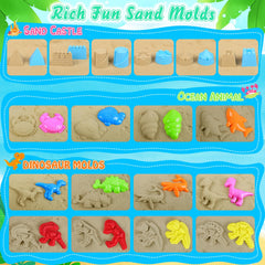 FUSPWEAO ocean animal sand molds for building colorful sea scenes.