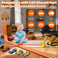 FUTESI double-sided track with two racing lanes for competitive play.