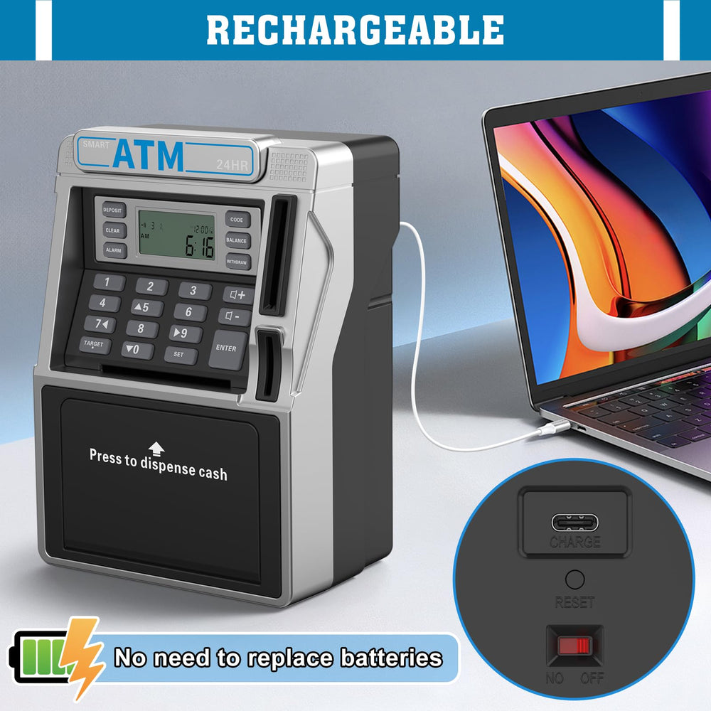Fuwidvia ATM Piggy Bank coin recognition reads coins for real time balance