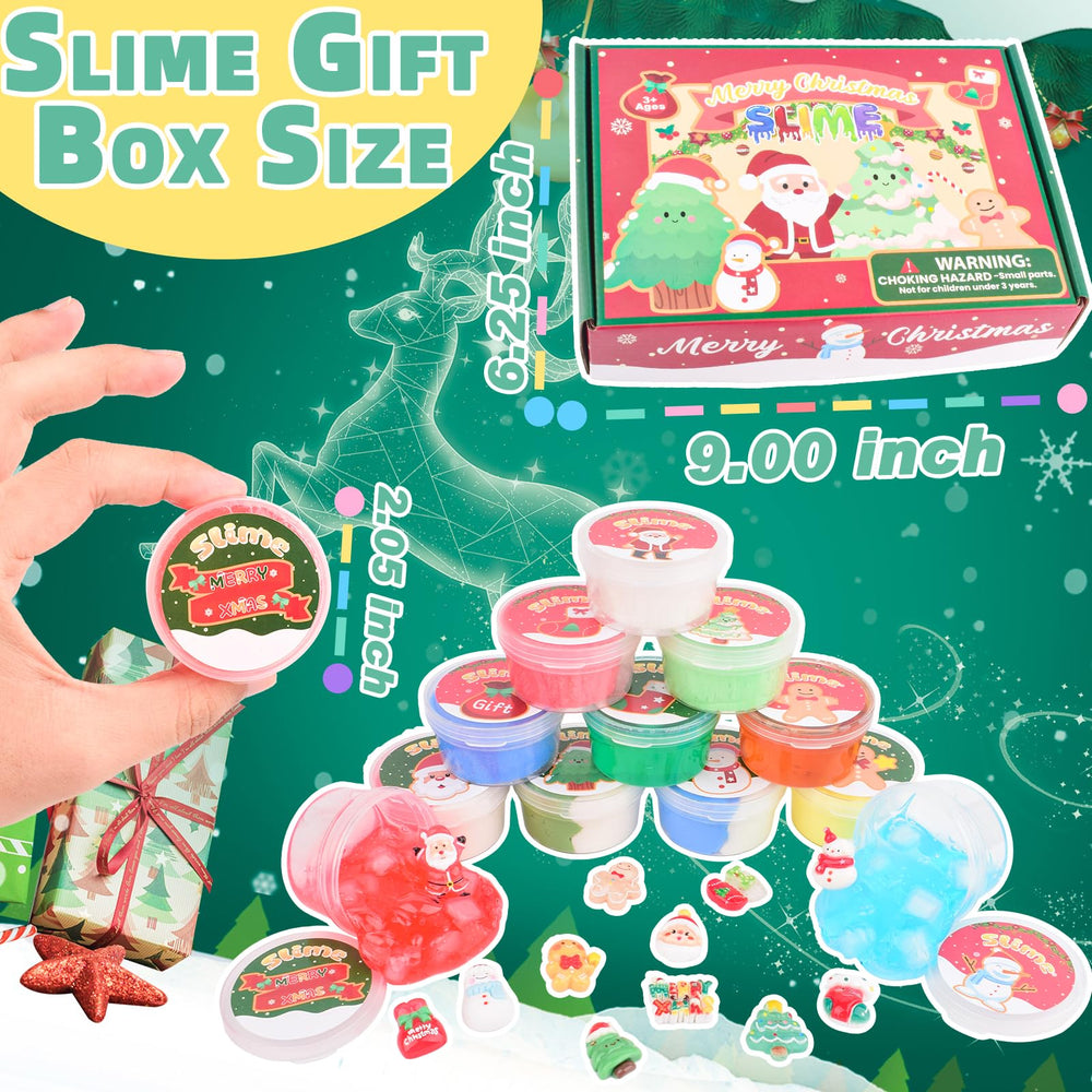 Fuyoudee Christmas Slime Set Butter – silky stretchy texture for creative shaping.