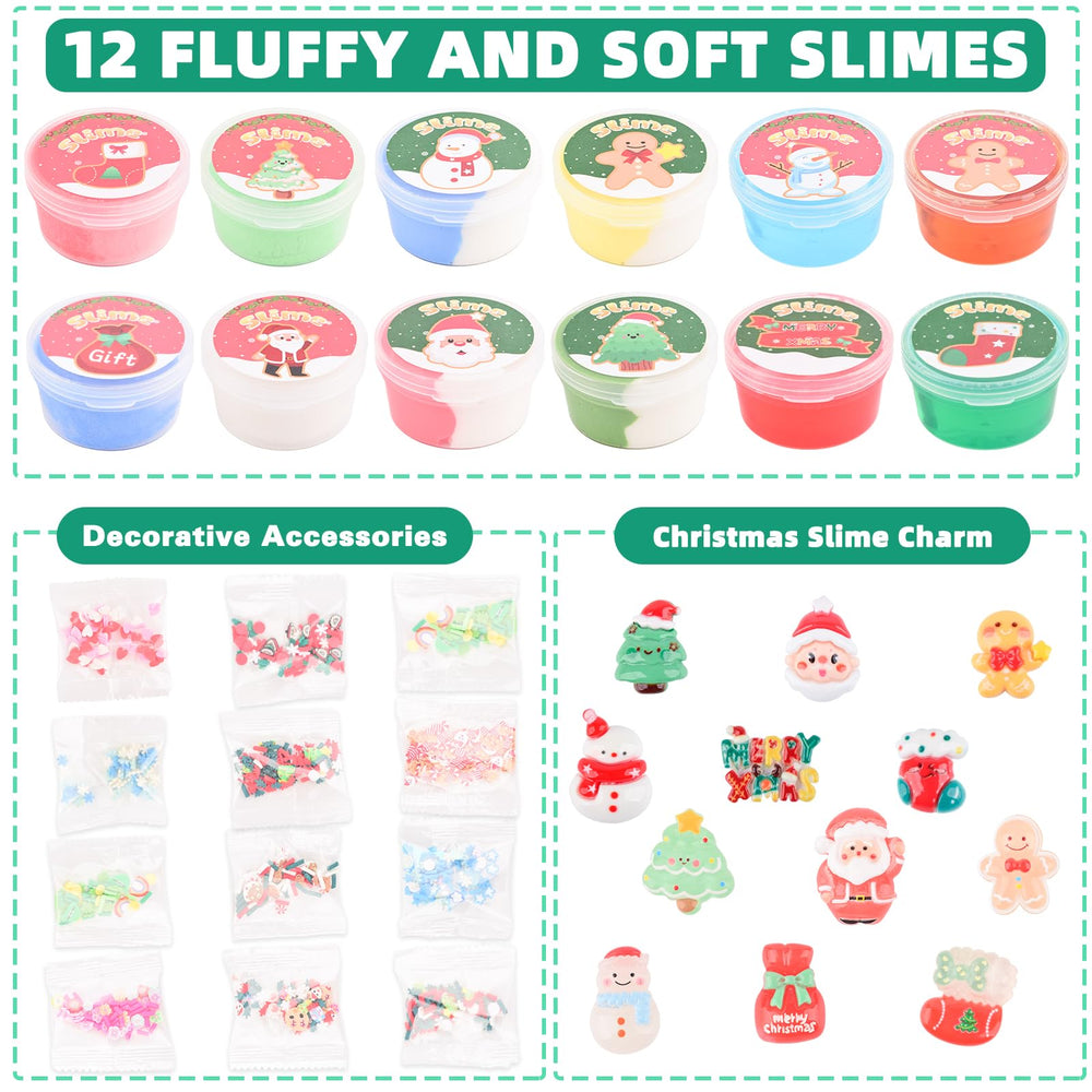 Fuyoudee Festive Slime Gift Pack – colorful textures for holiday fun.