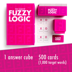 Fuzzy Logic party game setup ready for a memorable game night with friends.