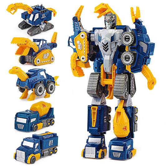 Fuzzy Pixie Toddler Construction Car Transform Set pack shot displaying magnetic parts for easy assembly.