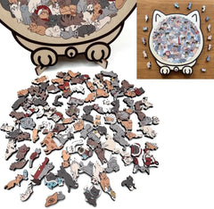 FVELPLT desk or shelf display setup adds cozy cat decor.