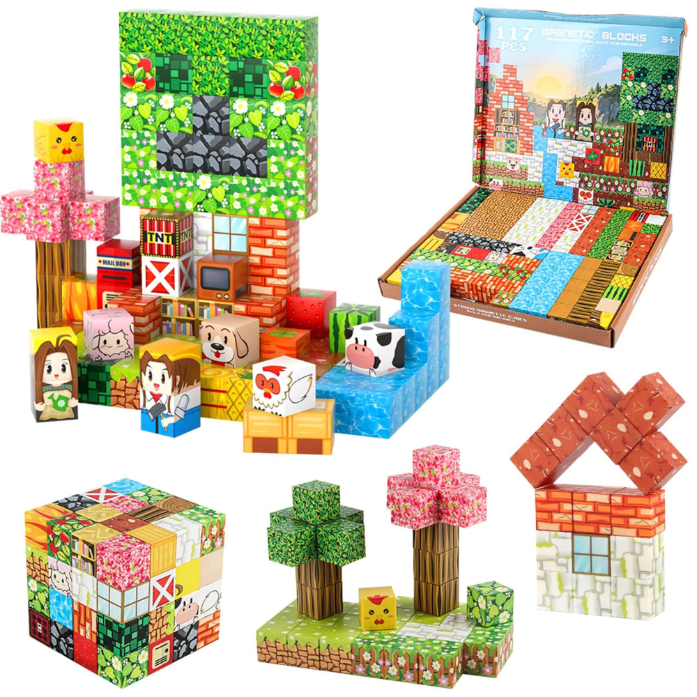FXZYIXS Magnetic Blocks waterfall layout inspires dynamic landscape designs.