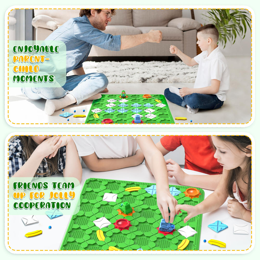 Fygurso STEM Logic Road Builder car on trail demonstrates cause and effect play.