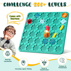 FYGURSO STEM Logic Road Builder instruction manual blue clarifies steps for over 200 challenges.