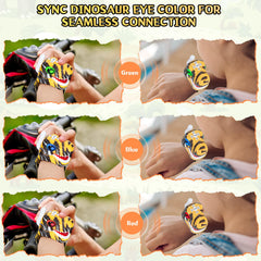 Two-pack in yellow dinosaur design shown during camping for team play.