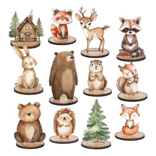 FYSUIMU woodland fox sign on its base adds rustic charm to table centerpieces