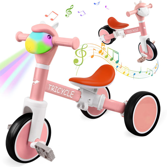 FZHZZ toddler balance bike pink frame ready for indoor and outdoor fun