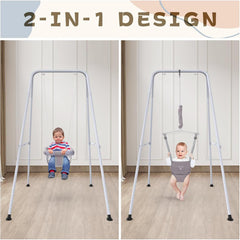 G TALECO GEAR transition between jumper and swing supports growing toddlers.