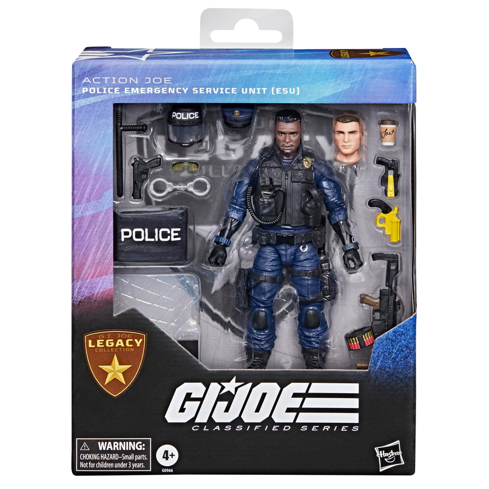 G.I. Joe ESU helmet and shield highlight modern law enforcement gear
