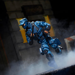 G.I. Joe Classified Series Jason Shockwave Faria footlocker for gear storage.