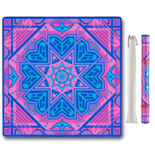 g00d4u Mahjong mat rolled for storage offers crease-free display and premium presentation.