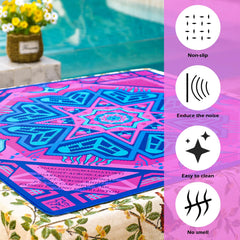 g00d4u Mahjong mat shows clear rules on surface for easy learning.