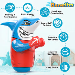 Gadetouq Shark party décor doubles as a lively birthday centerpiece.