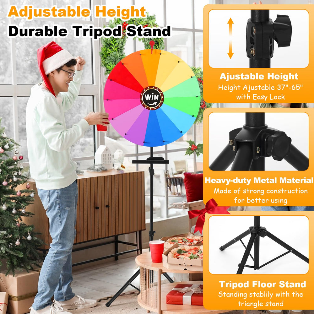 GADFISH prize wheel set up for multi-scene events like parties and classrooms.