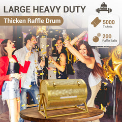 GADFISH raffle drum with double-locking door design for secure loading