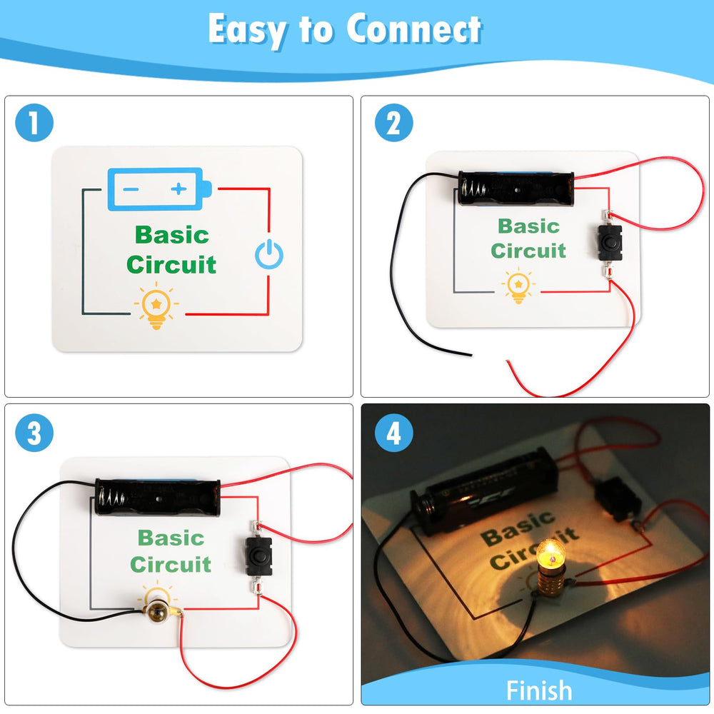 GadgetGlee battery holders for 2 AA power in simple circuit experiments.
