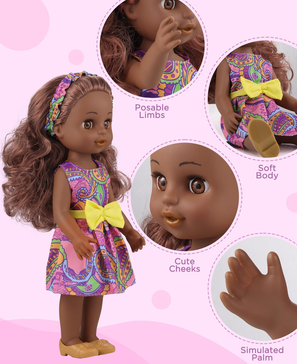 GAGAKU black doll hair accessories kit including comb and ties for creative styling.