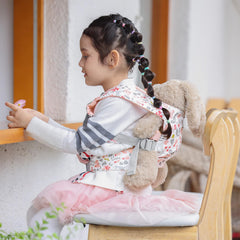 GAGAKU Three-way wear pink shows front, back and facing-in options
