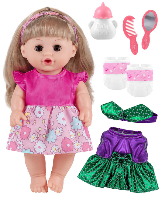 GAGAKU 12-inch baby doll with long hair ready for styling play.