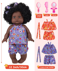 GAGAKU 12-inch Black Baby Doll hair bands and accessories