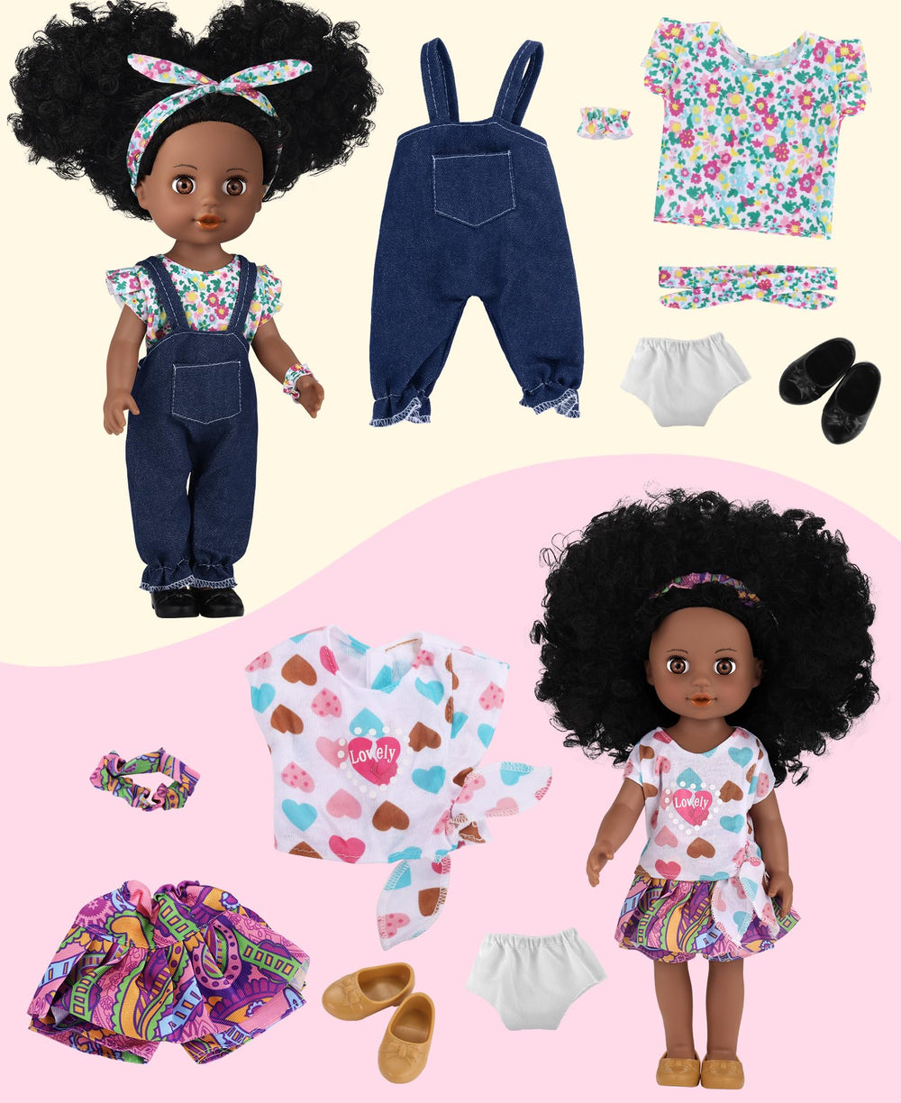 GAGAKU black doll outfits two-pack for mix-and-match dressing play.