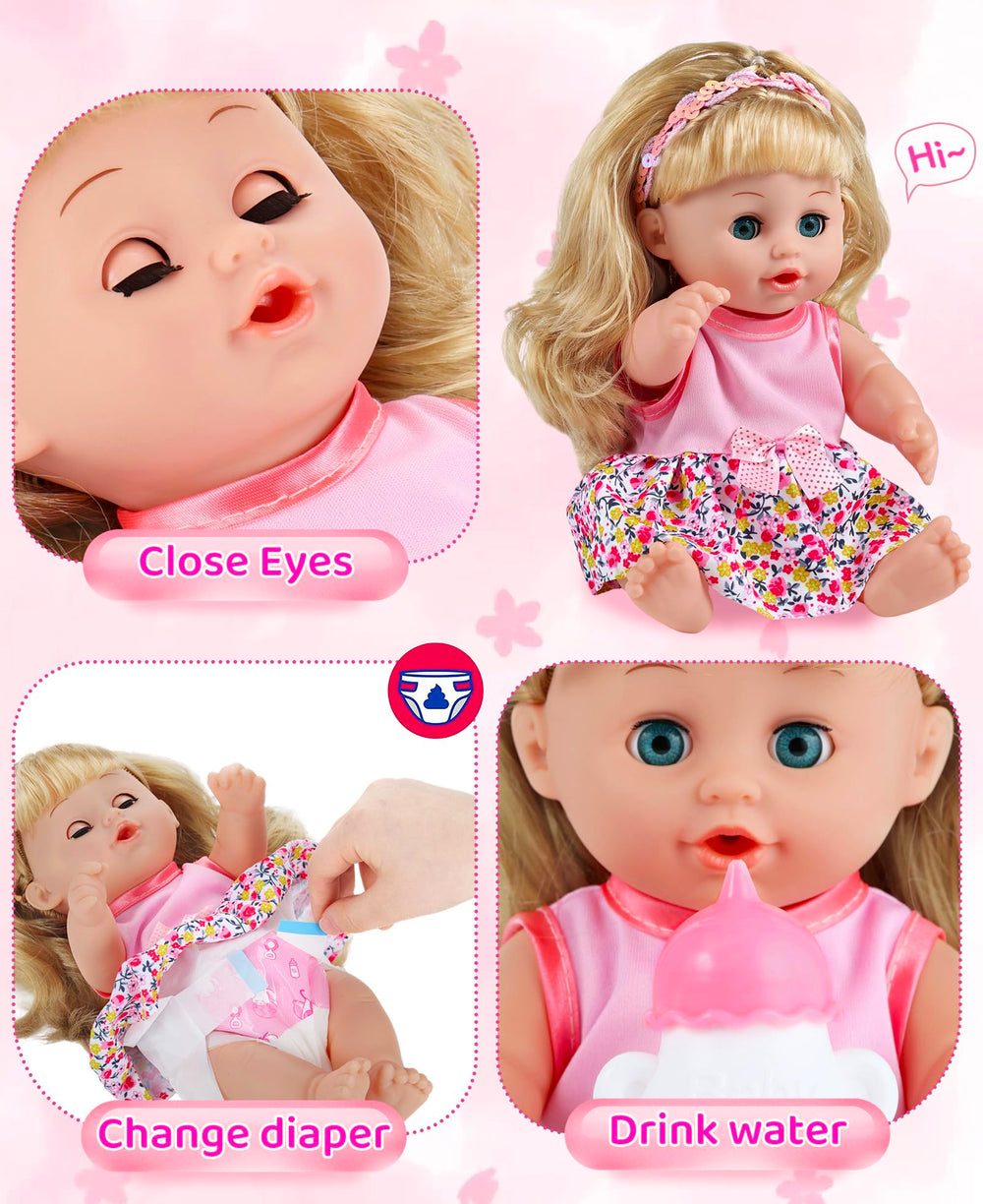 GAGAKU doll with drinking feature supports realistic feeding practice