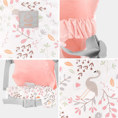 GAGAKU Flamingo-pattern carrier highlighted by soft pink color for playful styling.