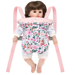 GAGAKU Leaf doll carrier doll-fit close-up illustrates proper 14'' doll accommodation.