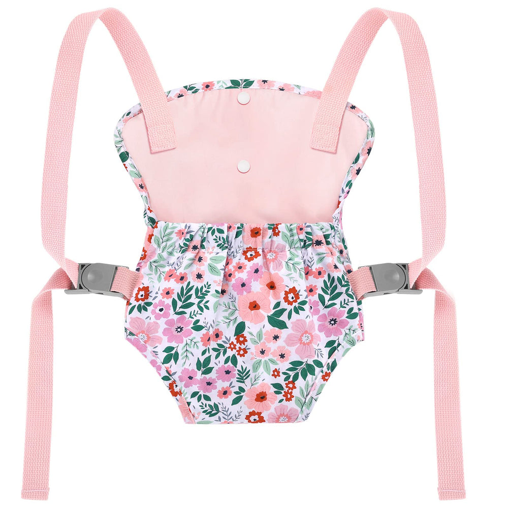 GAGAKU Leaf carrier pink-leaf pattern shows cheerful color ideal for doll collections.