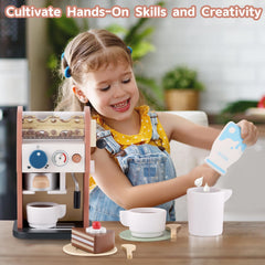 GAGAKU wooden coffee maker toy - educational roleplay aid for early creativity