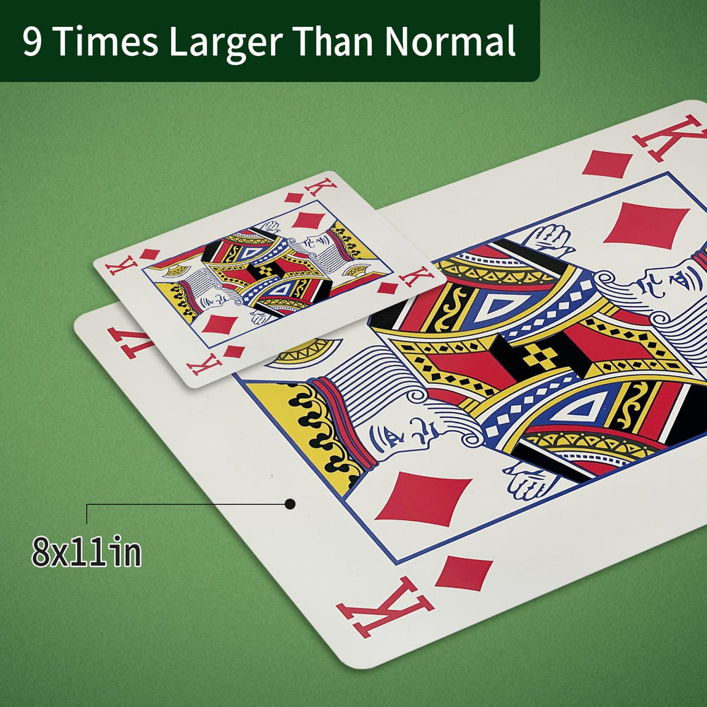 Gagift World giant playing card detail showcases bold colors and durable coating.