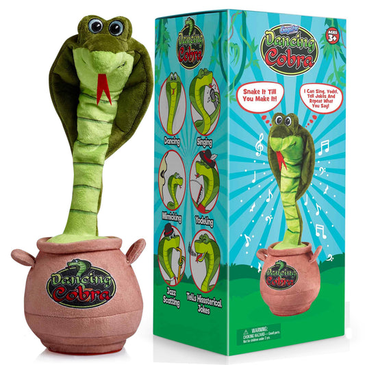 Gagster dancing cobra toy in motion entertaining kids with playful dancing.