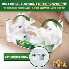 Gagster Royal Squat Putter improves bathroom routine with balanced posture.