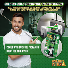 Gagster Royal Squat Putter compact setup fits small spaces.