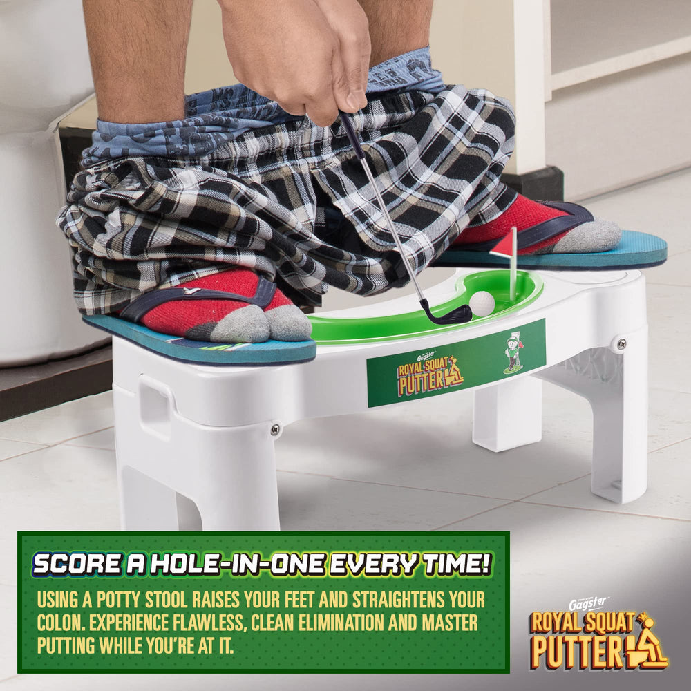 Gagster Royal Squat Putter mini golf game for adults adds lighthearted office fun.