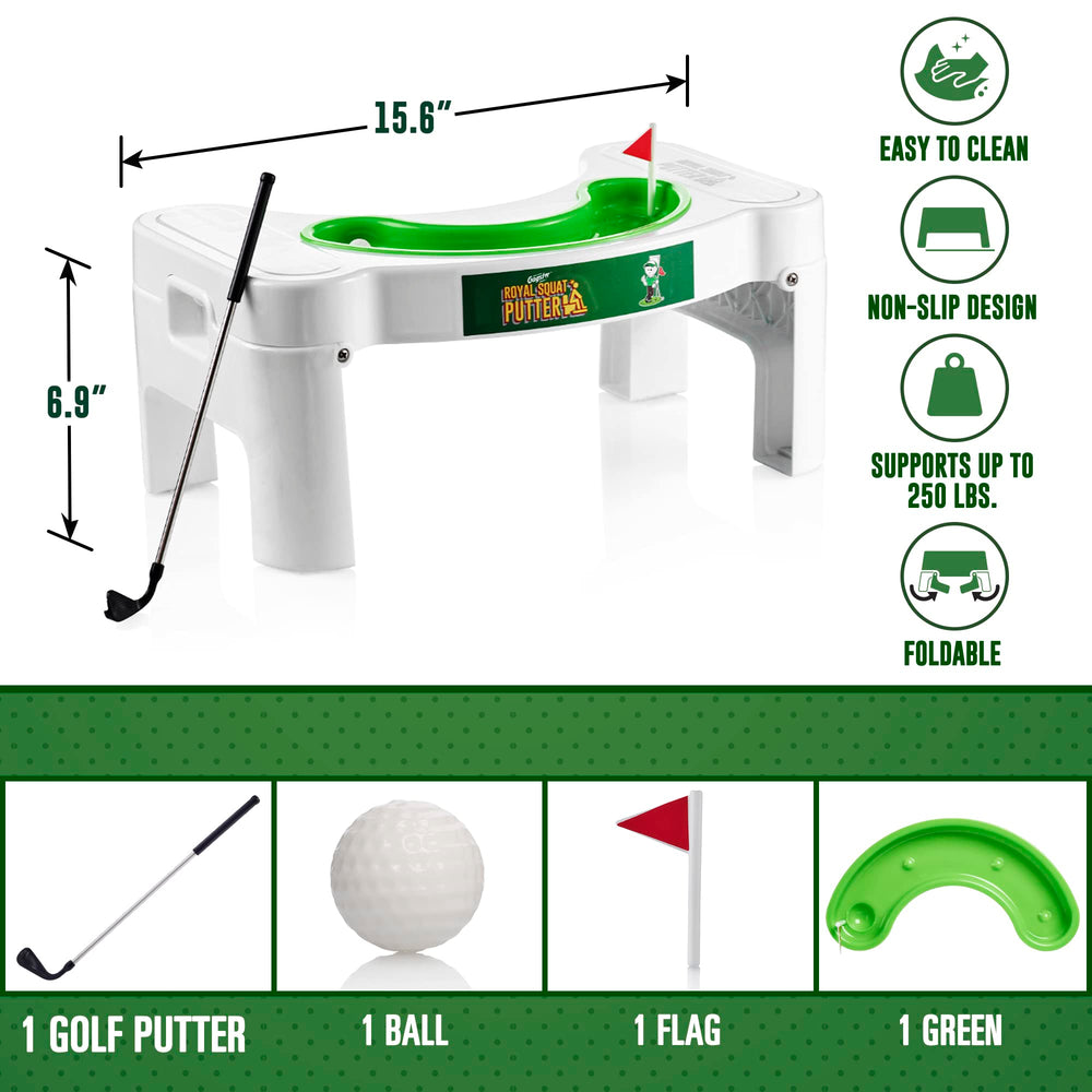 Gagster Royal Squat Putter bathroom game makes white elephant gifting entertaining.