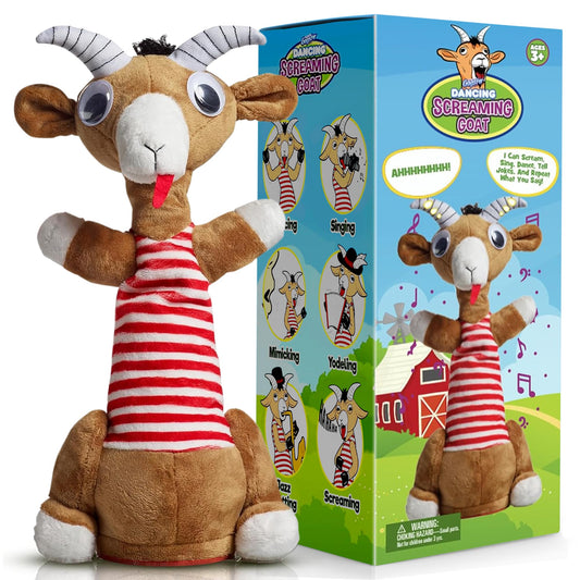 Gagster Screaming Goat Dancing Toy front view for playful desk fun and quick laughs
