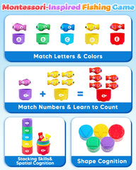 Bright color fish pieces from Gagule support sorting and early color recognition.