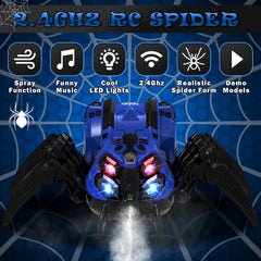 GAIETYDIY RC Spider Toy side lights illuminate movement for sci-fi vibe