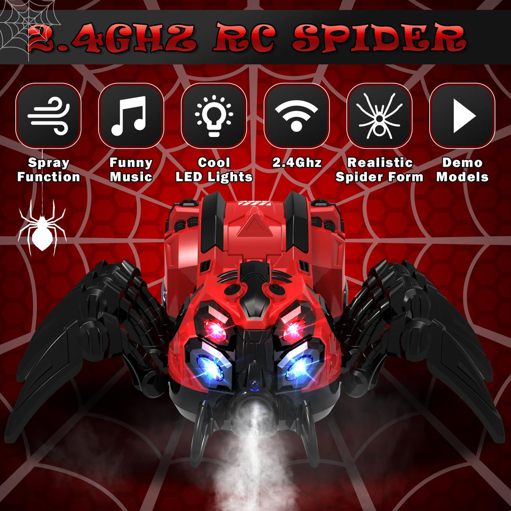 GAIETYDIY spider toy spraying function creates mist effects for dramatic reveals.