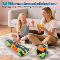 Gaitel 360° stunt car bottom view highlighting rugged build for outdoor surfaces