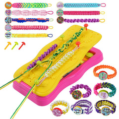 Gaitel bracelet loom from the Friendship Kit enables sturdy, kid-friendly weaving.