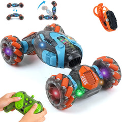 Gaitel remote control stunt car with gesture sensing offers versatile play and easy control.