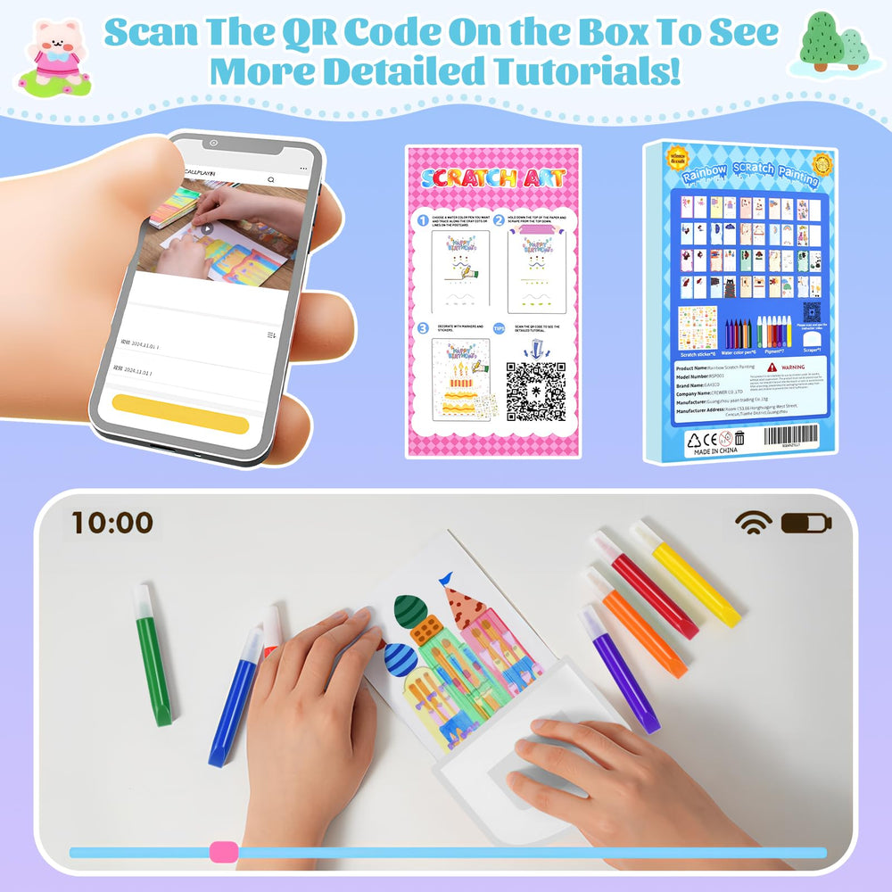 GAKICO kid creating art captures imaginative rainbow masterpieces during screen-free time