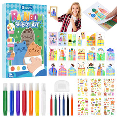 GAKICO rainbow scratch art kit cover shows vibrant rainbow colors to inspire creative play