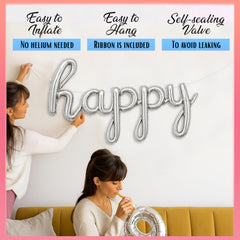 Gala Supplies shiny party banner creates a brilliant atmosphere for celebrations.